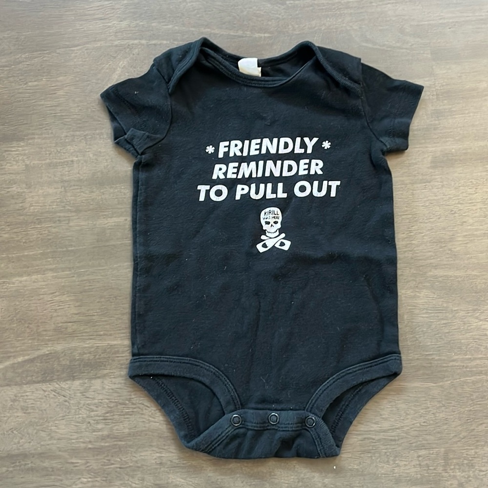 Funny Onsie size 6 months